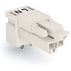 Wago Contact - Connecteur femelle pour circuits imprimés Coudé 2 pôles, blanc