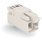 Wago Contact - Connecteur pour circuits imprimés Coudé 2 pôles, blanc
