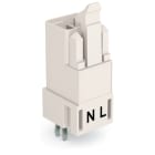 Wago Contact - Connecteur pour circuits imprimés Droit 2 pôles, blanc