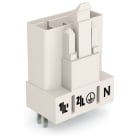 Wago Contact - Connecteur pour circuits imprimés Droit 4 pôles, blanc