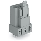 Wago Contact - Connecteur pour circuits imprimés Droit 3 pôles, gris
