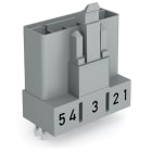 Wago Contact - Connecteur pour circuits imprimés Droit 5 pôles, gris