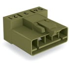 Wago Contact - Connecteur pour circuits imprimés Coudé 5 pôles, vert clair