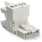 Wago Contact - Distributeur « h » 5 pôles Cod. A, blanc