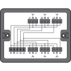 Wago Contact - Boîte de distribution Cour. triph. au cour. alt. (400 V/230 V), noir