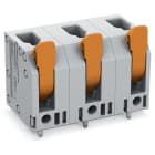 Wago Contact - Borne pour CI Levier 4mm² pas 11,5mm 4 pôles, gris