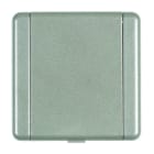 VCI - Prise métal carrée 8.9 X 8.9 cm grise métal