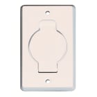 VCI - Prise PVC rectangulaire porte ronde 8 X 12.3 cm blanche