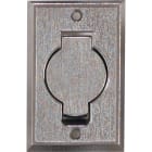 VCI - Prise métal rectangulaire porte ronde 8 X 12.7 cm chromée