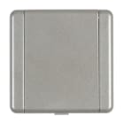 VCI - Prise métal carrée 8.9 X 8.9 cm grise métal