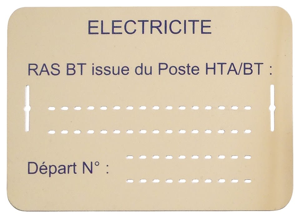 Michaud - Lot de 10 plaques d'identification RAS BT - 6771042