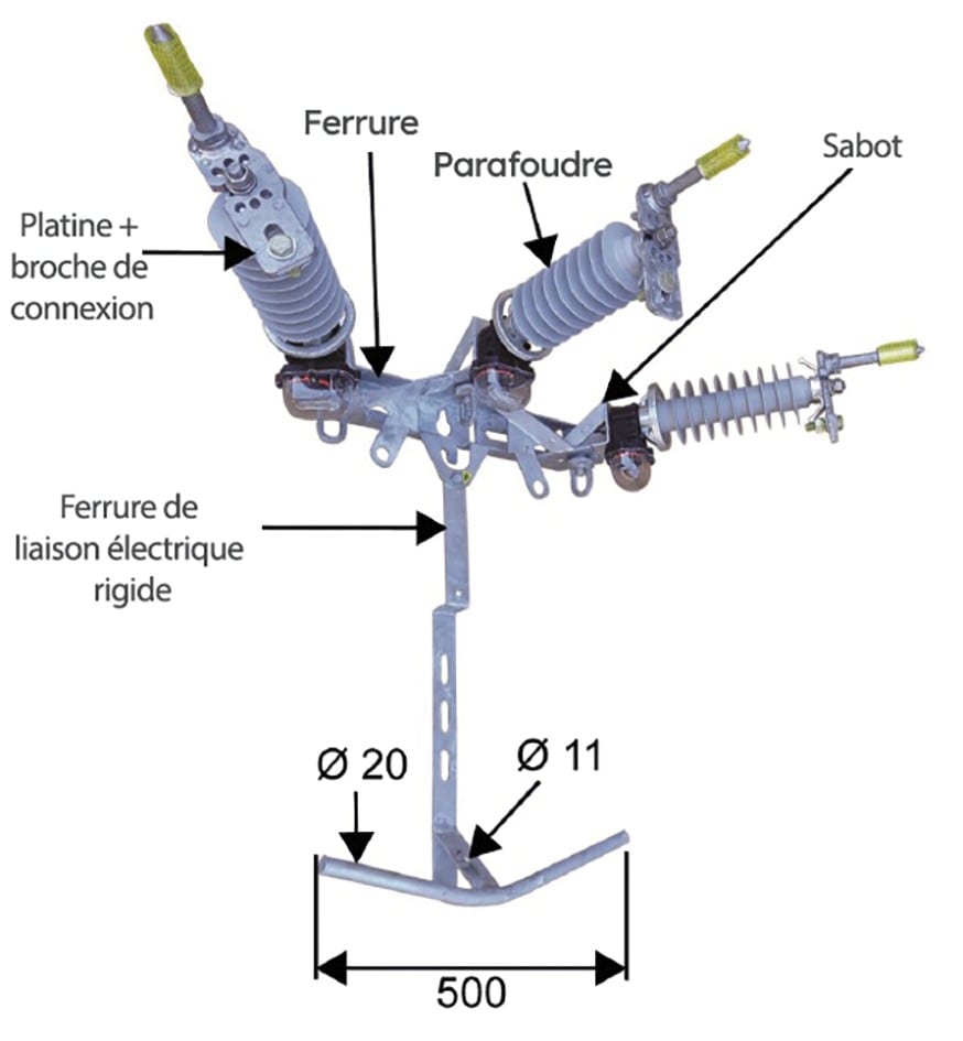 Michaud - Kit ERAS avec parafoudre + ferrures + fixation