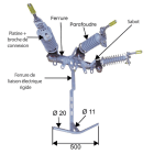 Michaud - Kit ERAS avec parafoudre + ferrures + fixation