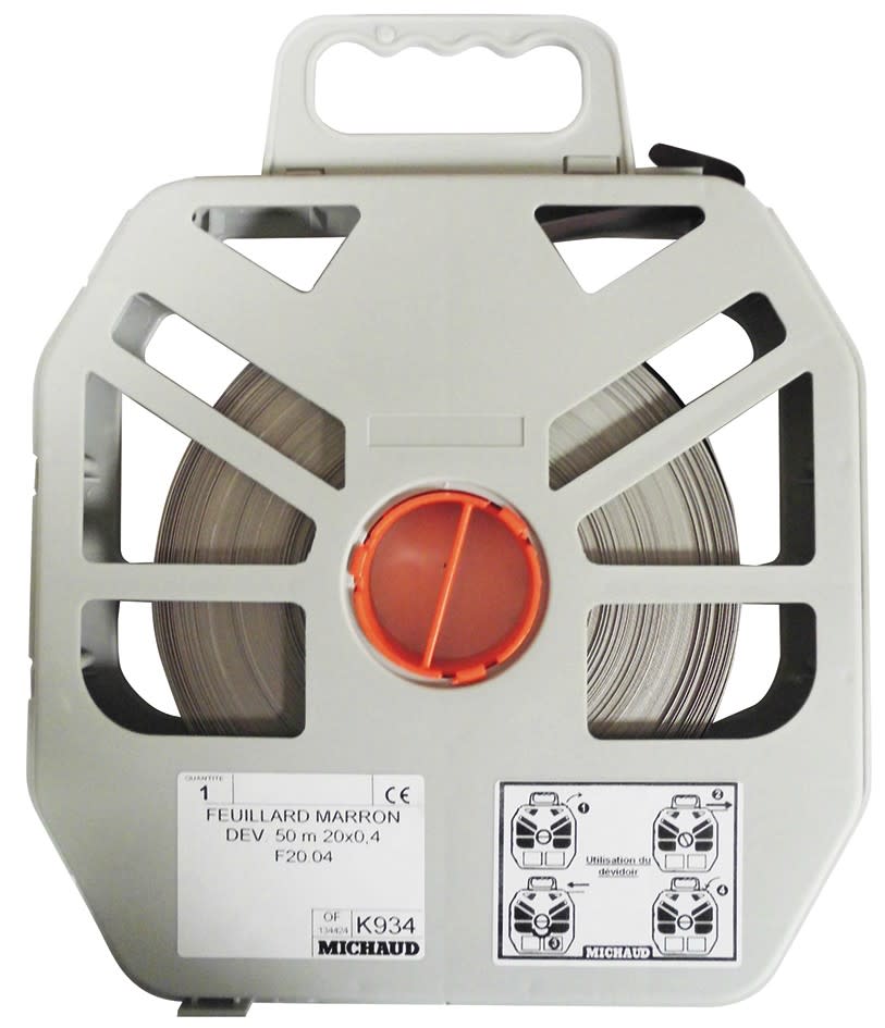 Michaud - Dévidoir feuillard marron 20x0,4 mm 50 m - 6839642