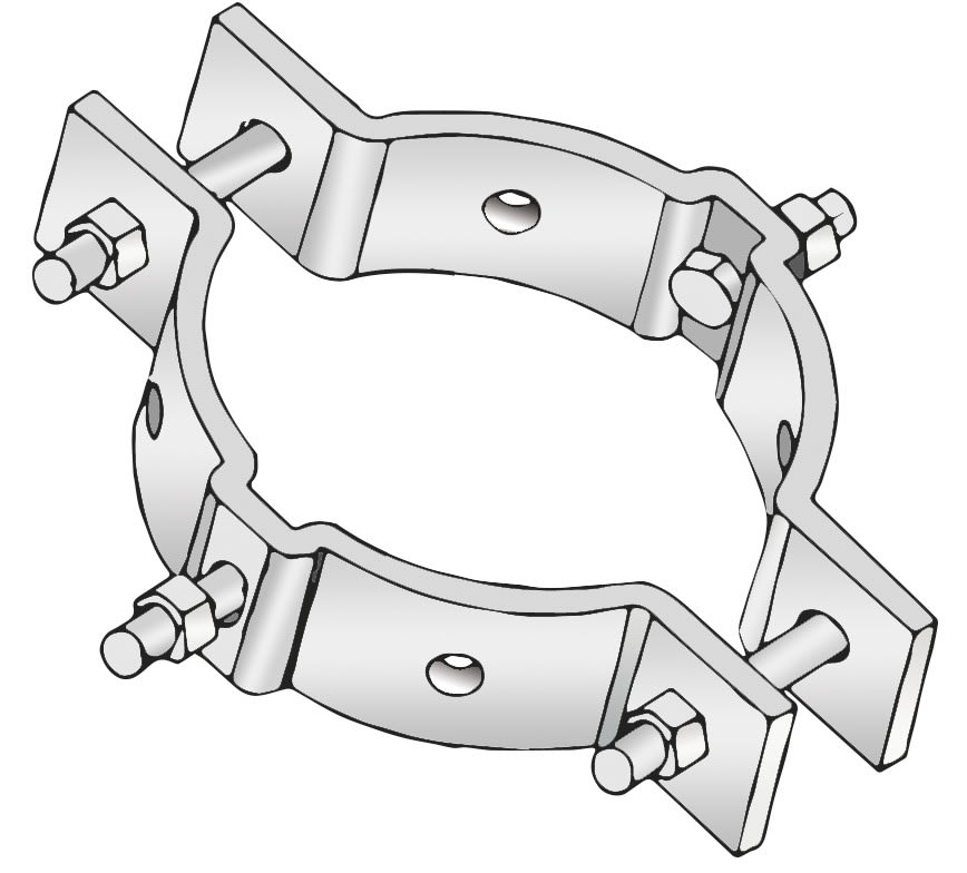 Michaud - Kit 2 demi-colliers pour poteau bois CNV 60 180 - 6857425