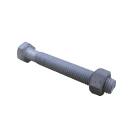 Michaud - Boulon acier galvanisé 14x100 (vis+écrou) - 6800682