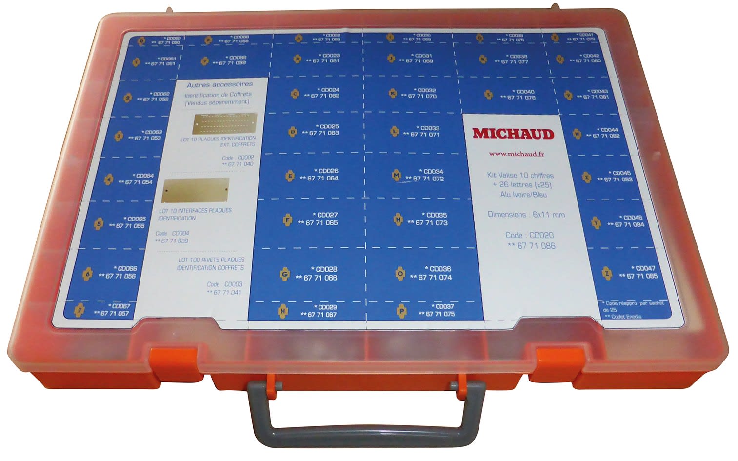 Michaud - Valise pour caractères d'identification équipée - 6771086
