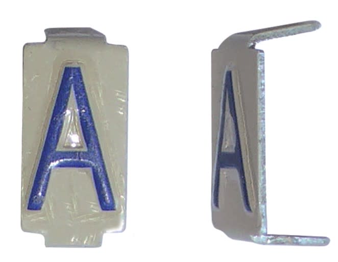 Michaud - Lot 25 lettres A 6x11 Alu ivoire/bleu - 6771060