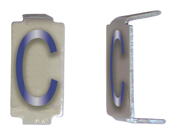 Michaud - Lot 25 lettres C 6x11 Alu ivoire/bleu - 6771062