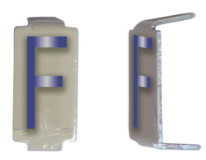 Michaud - Lot 25 lettres F 6x11 Alu ivoire/bleu - 6771065