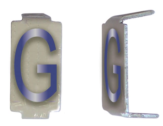 Michaud - Lot 25 lettres G 6x11 Alu ivoire/bleu - 6771066