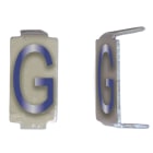 Michaud - Lot 25 lettres G 6x11 Alu ivoire/bleu - 6771066