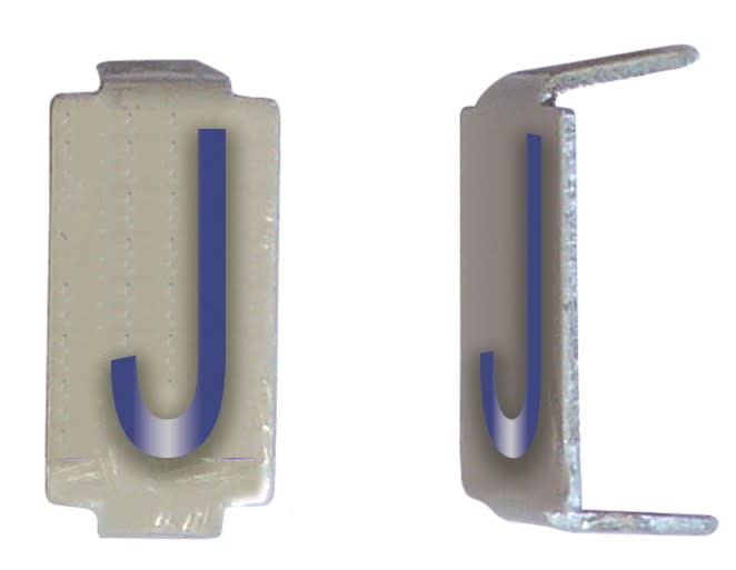 Michaud - Lot 25 lettres J 6x11 Alu ivoire/bleu - 6771069