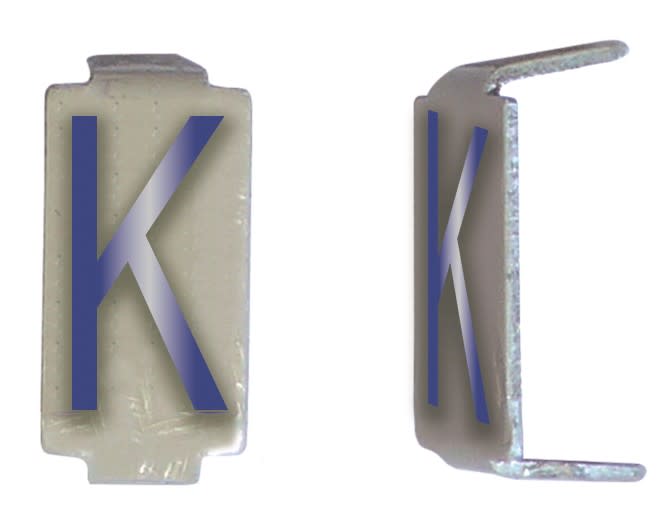 Michaud - Lot 25 lettres K 6x11 Alu ivoire/bleu - 6771070