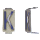 Michaud - Lot 25 lettres K 6x11 Alu ivoire/bleu - 6771070