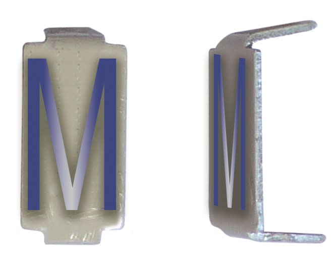 Michaud - Lot 25 lettres M 6x11 Alu ivoire/bleu - 6771072