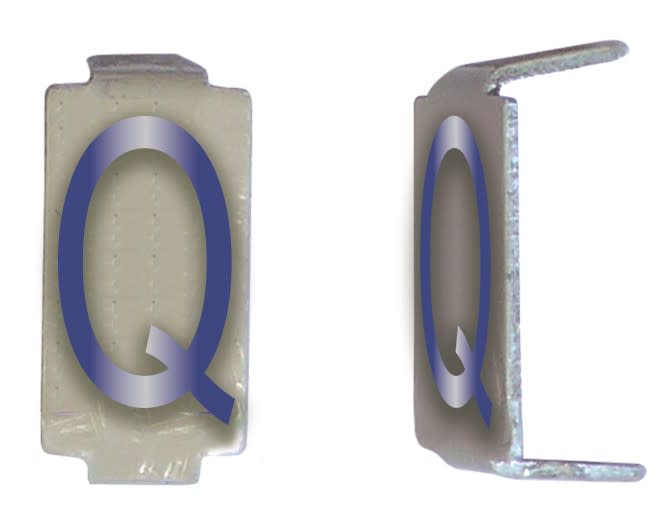 Michaud - Lot 25 lettres Q 6x11 Alu ivoire/bleu - 6771076