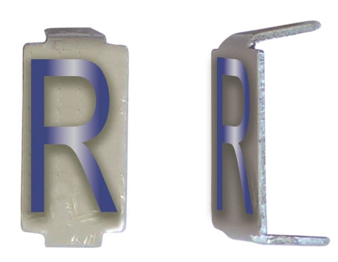 Michaud - Lot 25 lettres R 6x11 Alu ivoire/bleu - 6771077
