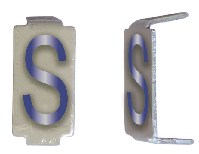 Michaud - Lot 25 lettres S 6x11 Alu ivoire/bleu - 6771078