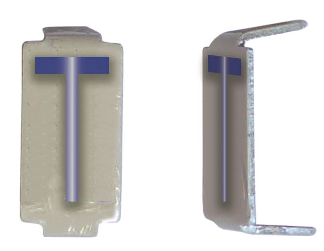 Michaud - Lot 25 lettres T 6x11 Alu ivoire/bleu - 6771079