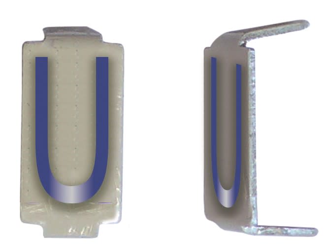 Michaud - Lot 25 lettres U 6x11 Alu ivoire/bleu - 6771080