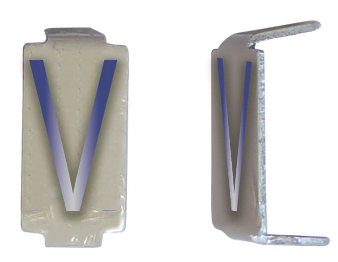 Michaud - Lot 25 lettres V 6x11 Alu ivoire/bleu - 6771081