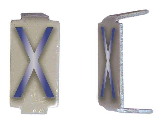 Michaud - Lot 25 lettres X 6x11 Alu ivoire/bleu - 6771083