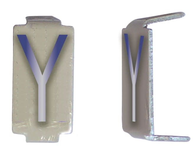 Michaud - Lot 25 lettres Y 6x11 Alu ivoire/bleu - 6771084