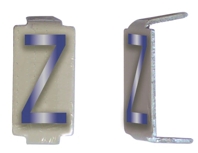 Michaud - Lot 25 lettres Z 6x11 Alu ivoire/bleu - 6771085