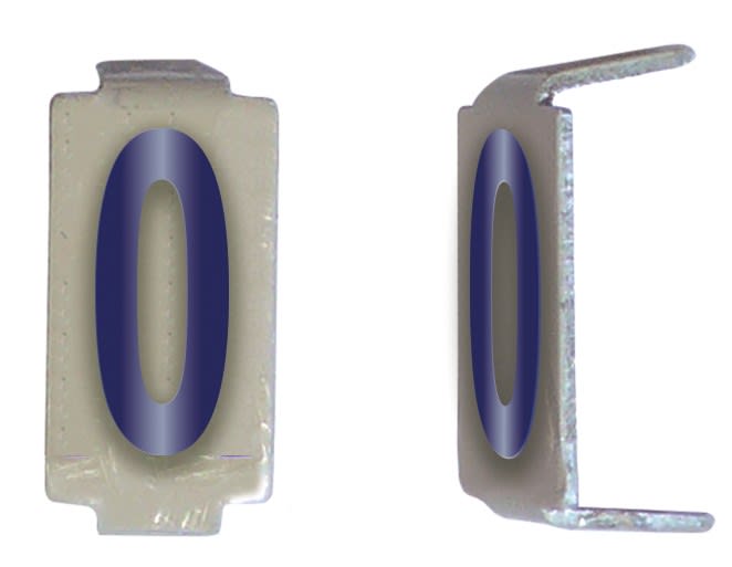 Michaud - Lot 25 chiffres 0 6x11 Alu ivoire/bleu - 6771050