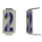 Michaud - Lot 25 chiffres 2 6x11 Alu ivoire/bleu - 6771052