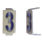 Michaud - Lot 25 chiffres 3 6x11 Alu ivoire/bleu - 6771053