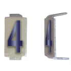 Michaud - Lot 25 chiffres 4 6x11 Alu ivoire/bleu - 6771054