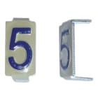 Michaud - Lot 25 chiffres 5 6x11 Alu ivoire/bleu - 6771055