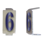 Michaud - Lot 25 chiffres 6 6x11 Alu ivoire/bleu - 6771056