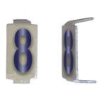 Michaud - Lot 25 chiffres 8 6x11 Alu ivoire/bleu - 6771058