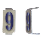 Michaud - Lot 25 chiffres 9 6x11 Alu ivoire/bleu - 6771059