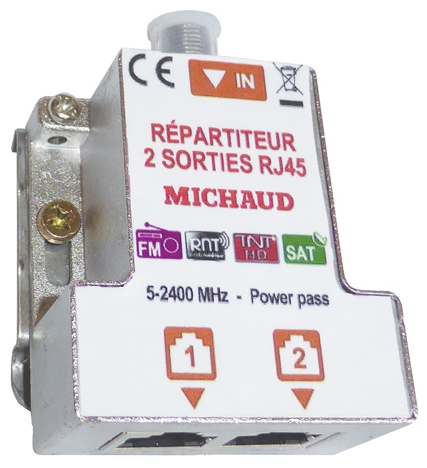 Michaud - Répartiteur Grd2TV 2 sorties RJ45