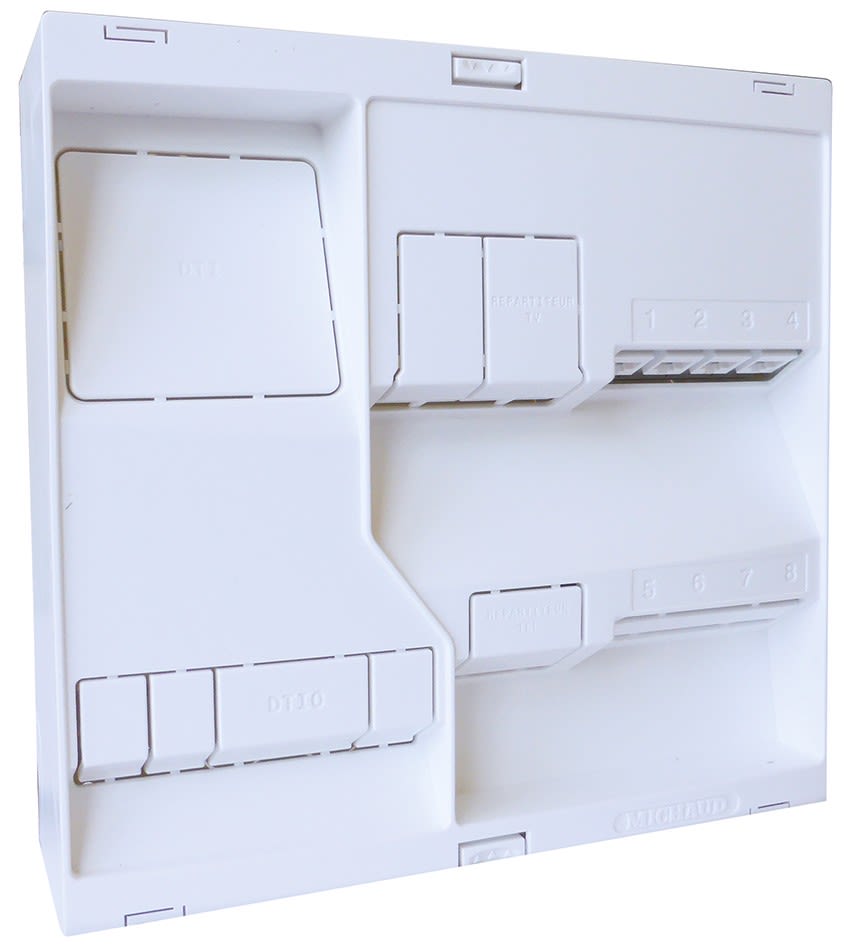 Michaud - TDC NÉO Grade 1 - 4 prises RJ45 NU + TV 2S