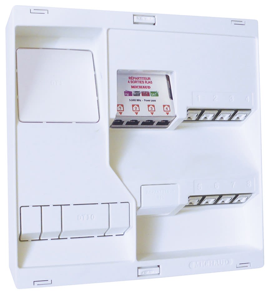 Michaud - TDC NÉO Grade 3 TV - 8 prises RJ45 NU TV 4S